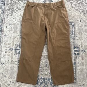 Bear River Men’s Pants 42 X 30 Workwear Double Knee Carpenter Roomy Fit Brown